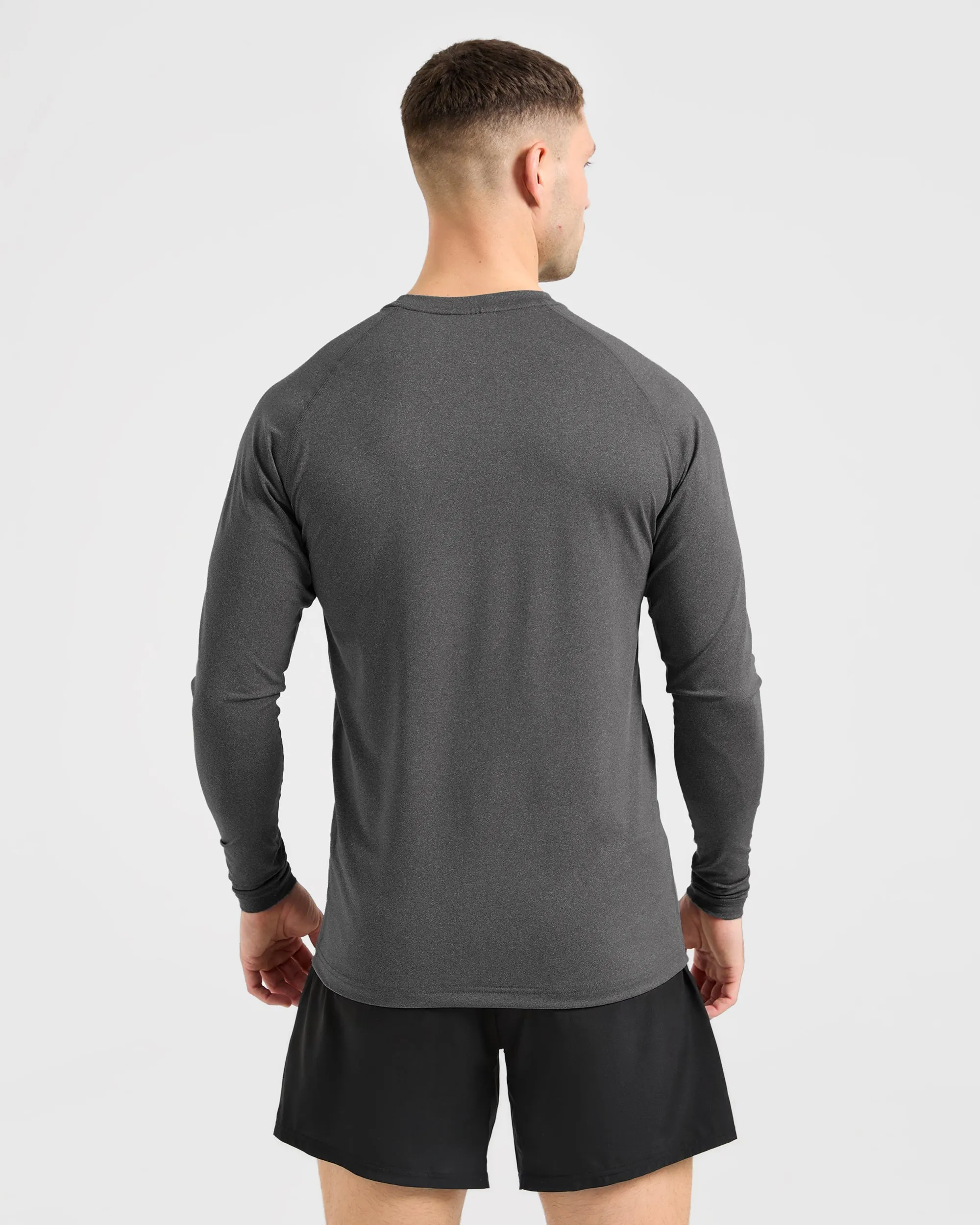 Essential Long Sleeve T Shirt - Grey Marl