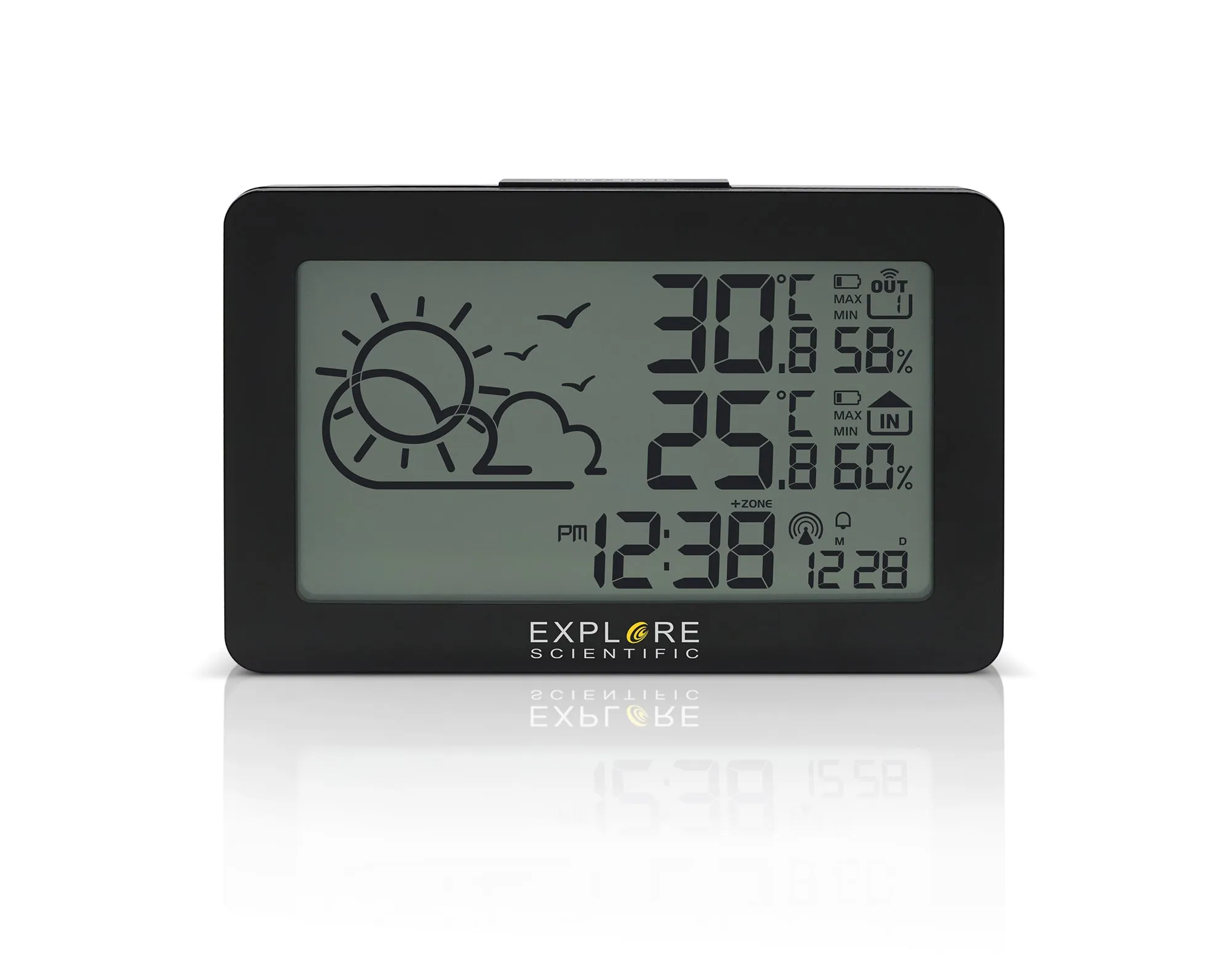 Explore Scientific Large Display Weather Station with Temperature and Humidity