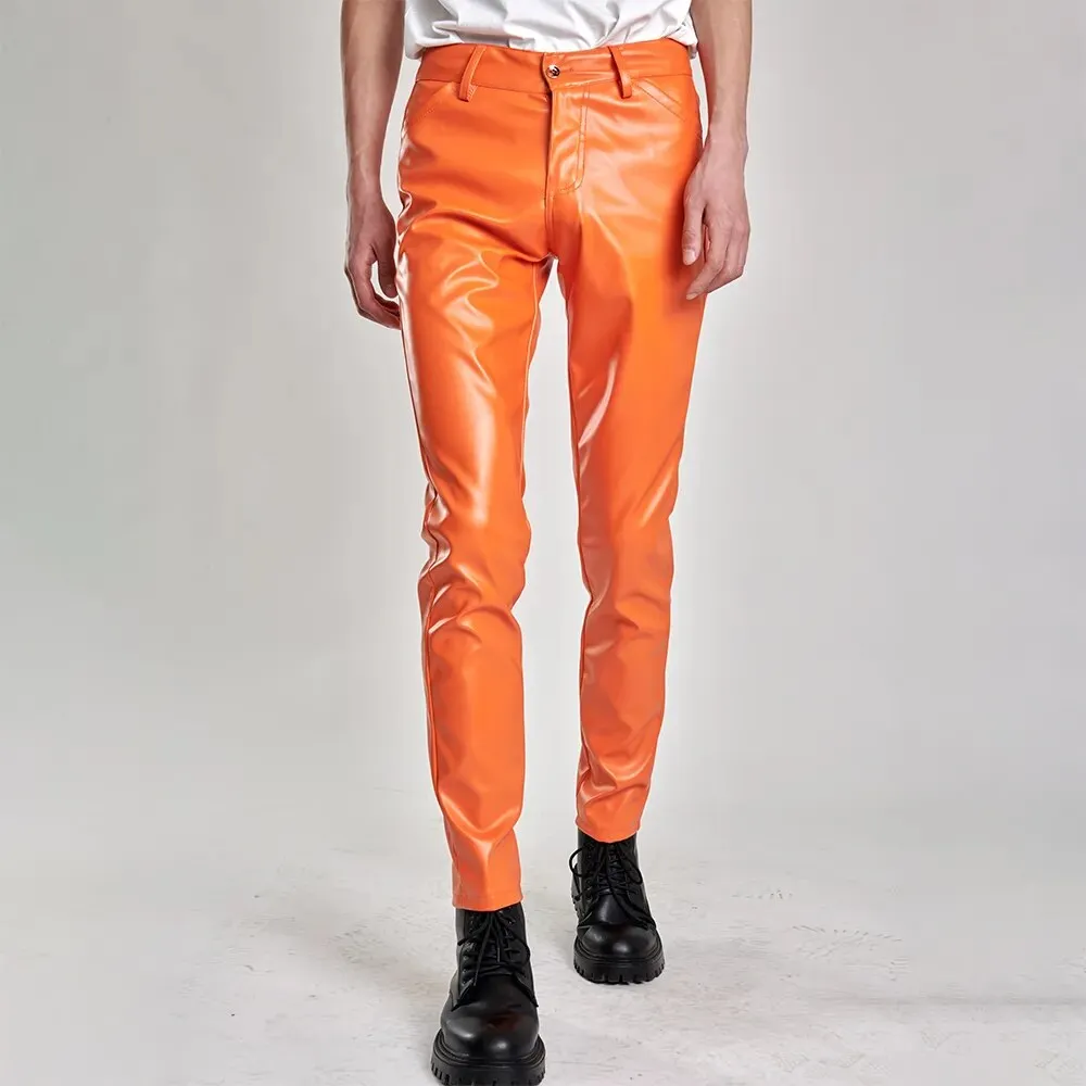 Fashion Solid Bright Color Skinny Pants