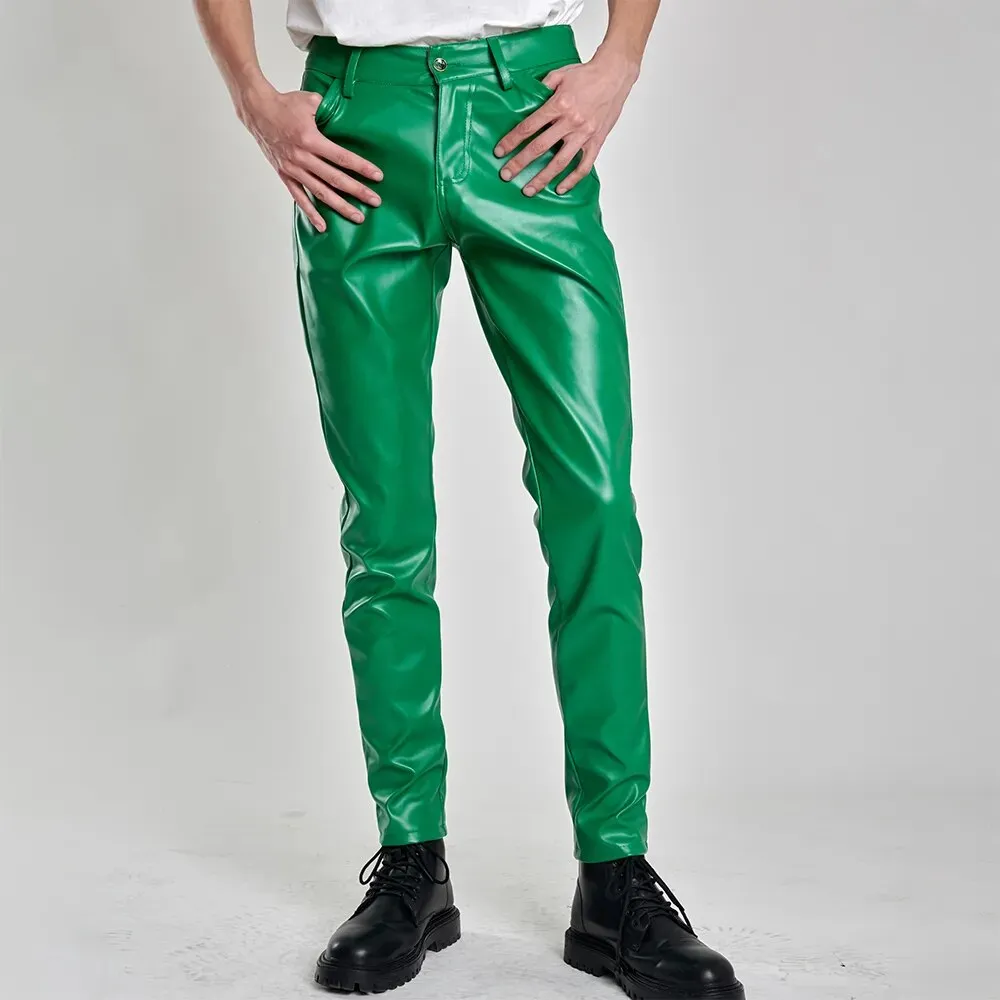 Fashion Solid Bright Color Skinny Pants