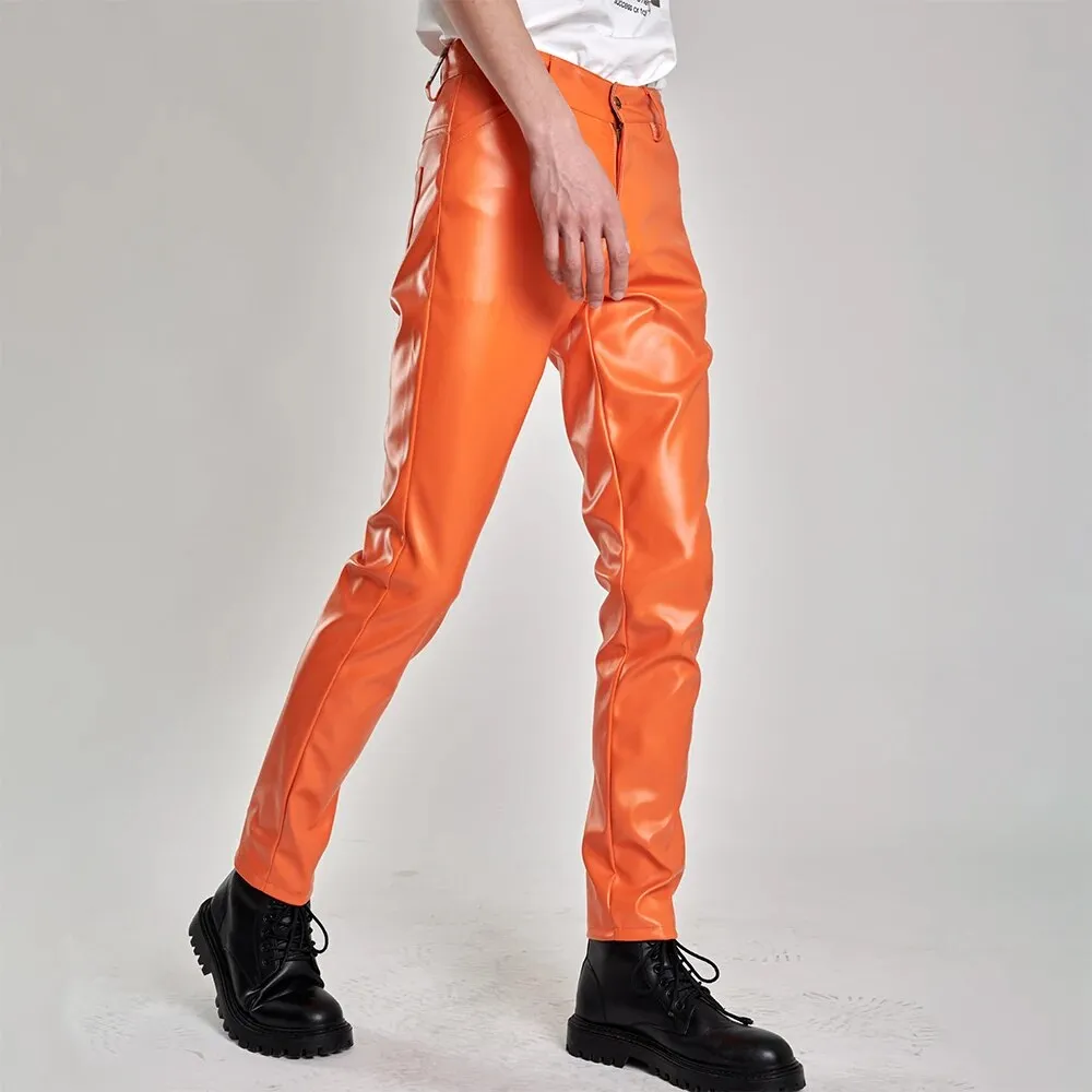 Fashion Solid Bright Color Skinny Pants