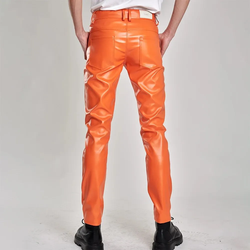 Fashion Solid Bright Color Skinny Pants