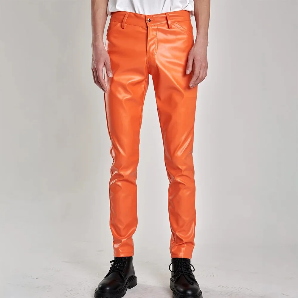 Fashion Solid Bright Color Skinny Pants