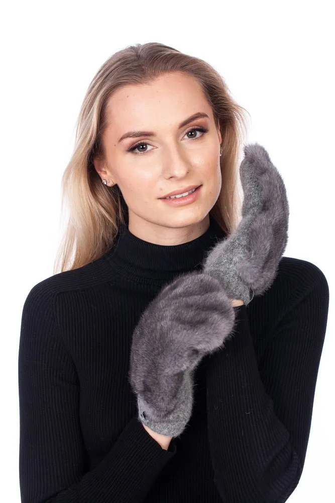 Flip Top Mink Fur Gloves