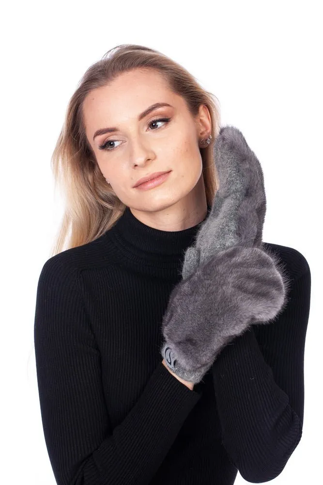 Flip Top Mink Fur Gloves