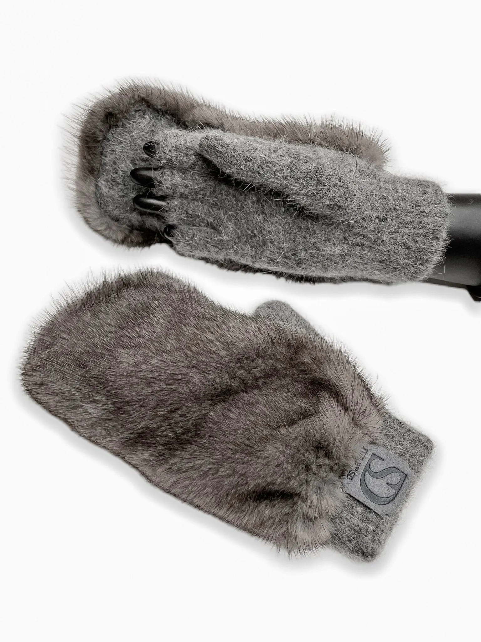 Flip Top Mink Fur Gloves