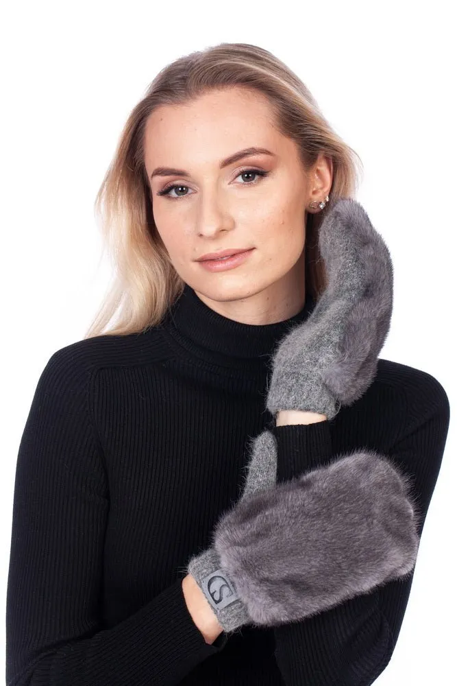 Flip Top Mink Fur Gloves