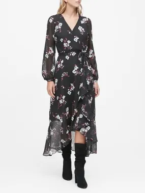 Floral Ruffle Maxi Dress in Floral