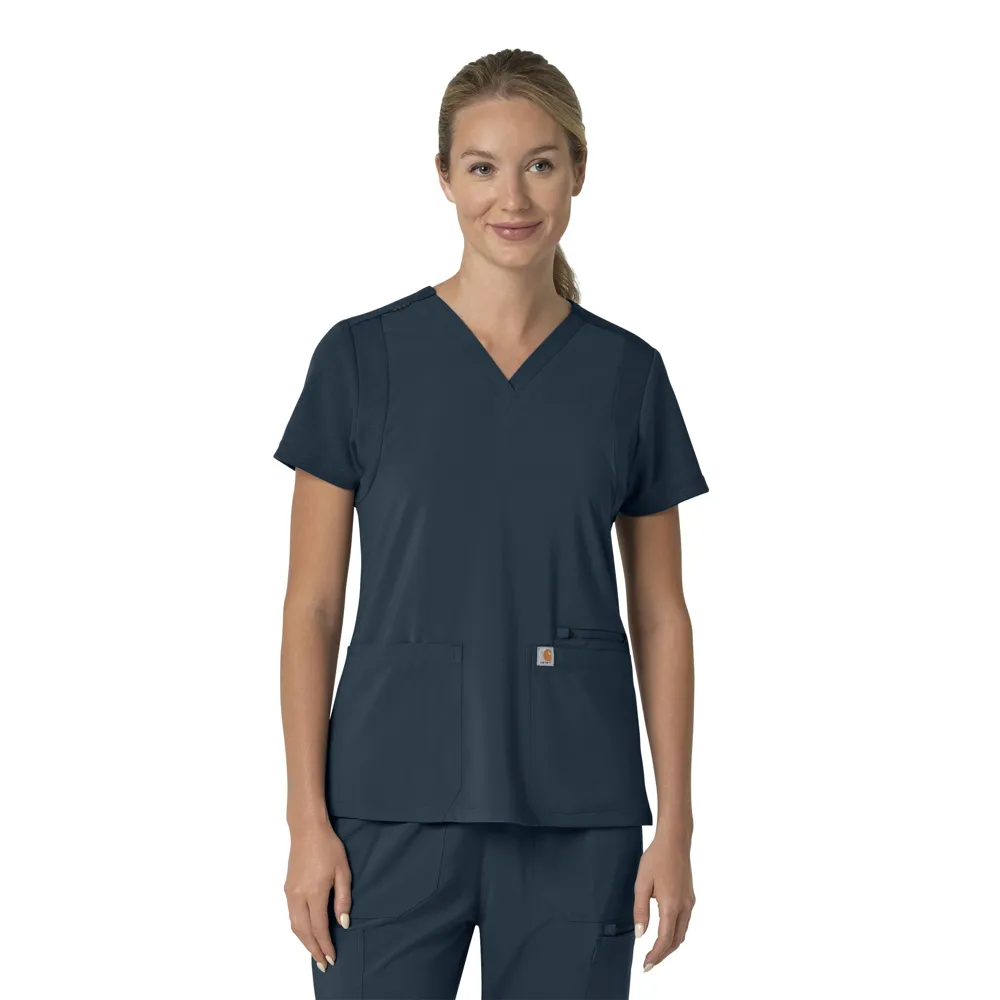 Force Cross Flex Women's Flex Panel V-Neck Scrub Top (C13210)