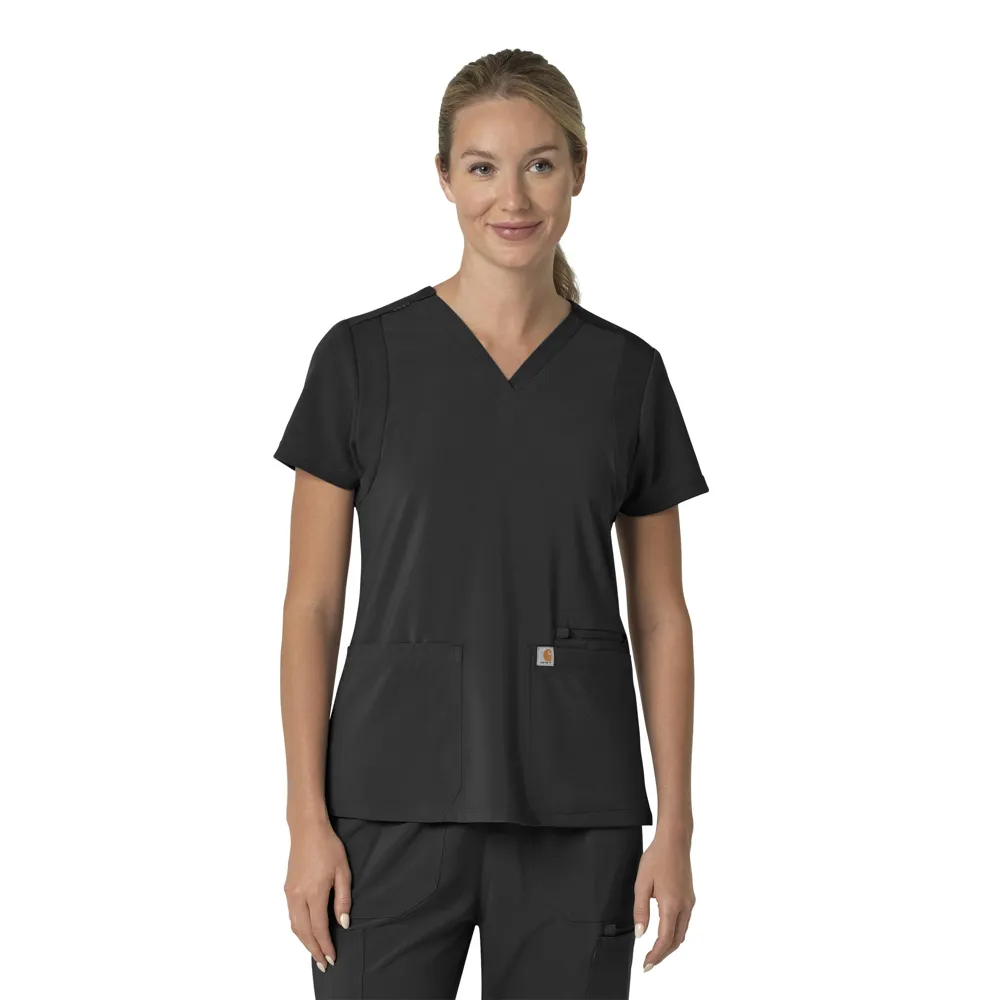 Force Cross Flex Women's Flex Panel V-Neck Scrub Top (C13210)