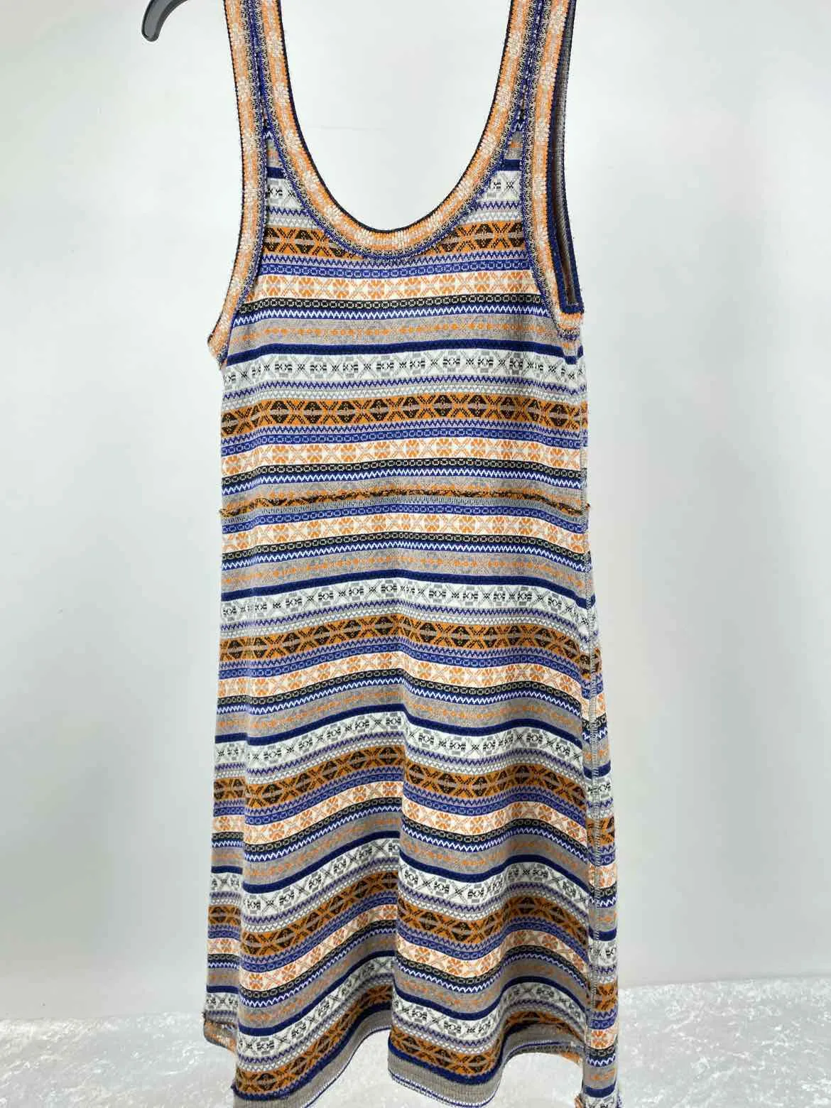 Free People Size M gold & blue Sweater Sleeveless Dress