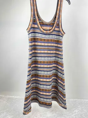 Free People Size M gold & blue Sweater Sleeveless Dress