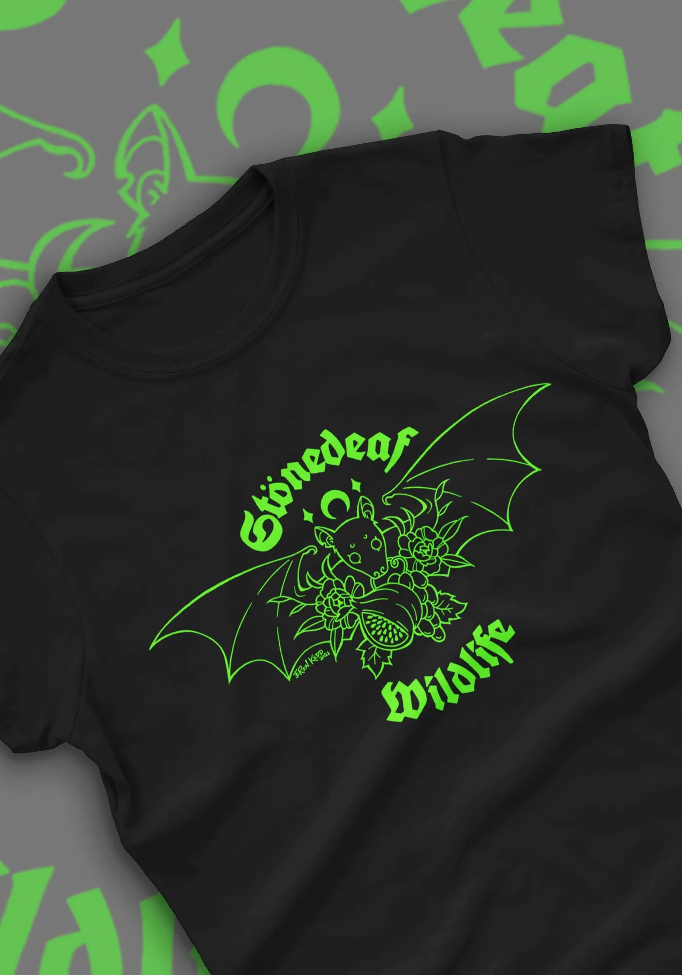 Fruit Friends [Green] | STONEDEAF CHARITY FITTED T-SHIRT