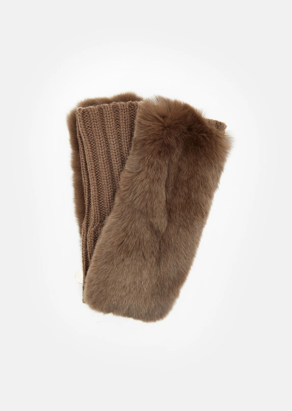 Fur Fingerless Gloves