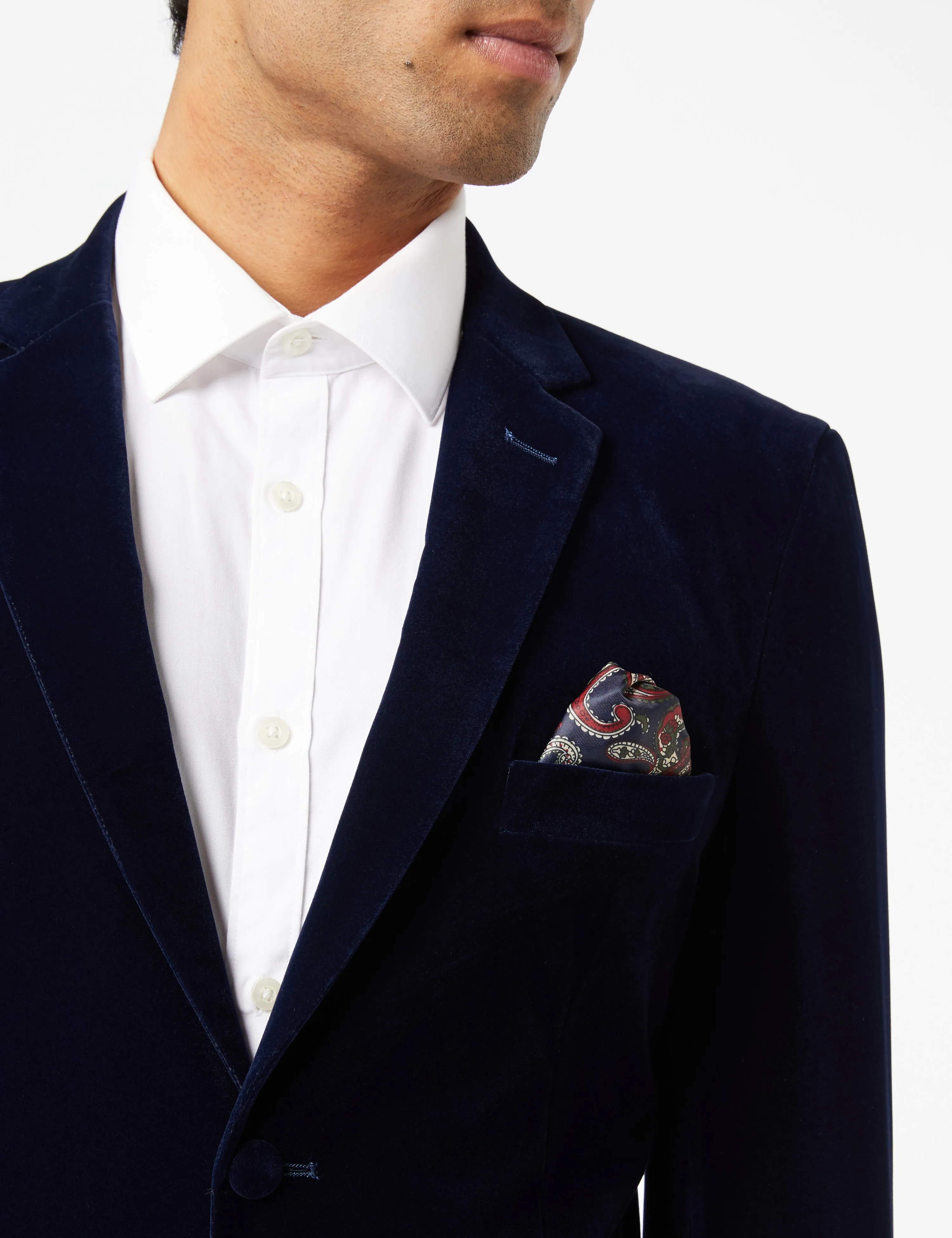 GARY- NAVY VELVET BLAZER