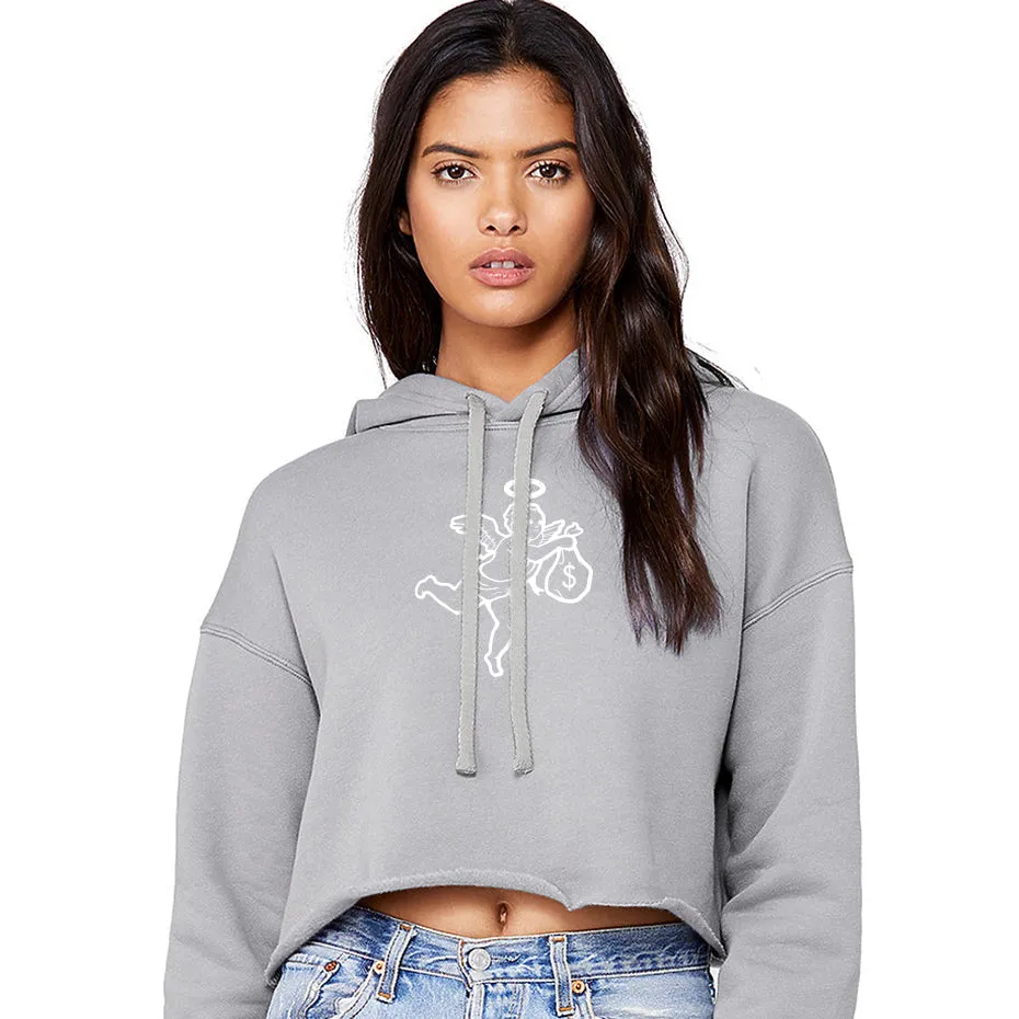 Get Money Angel Crop Top Hoodie