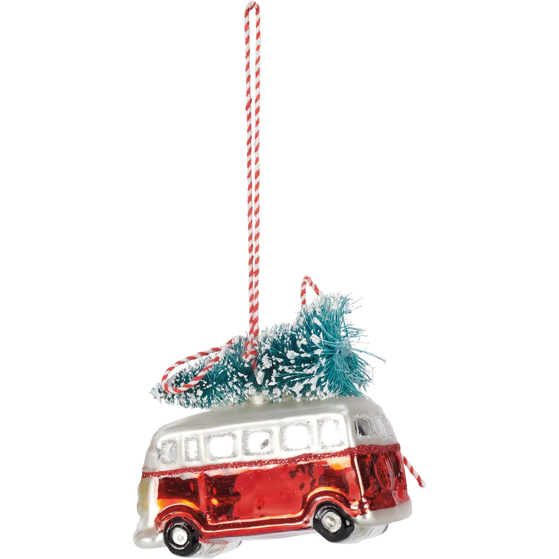 Glass Vintage Bus Ornament