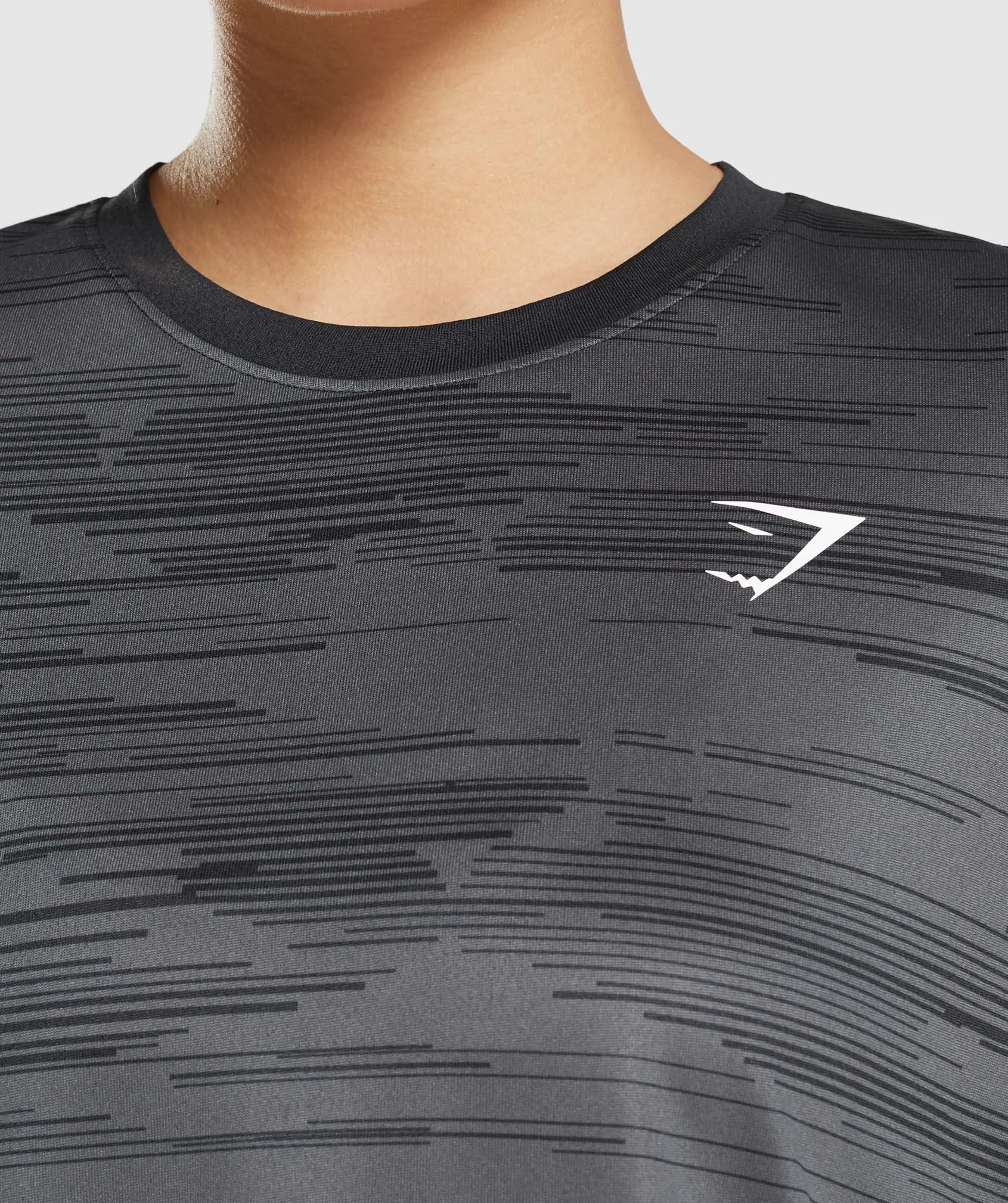 Gymshark Sport Loose Long Sleeve T-Shirt - Black Print