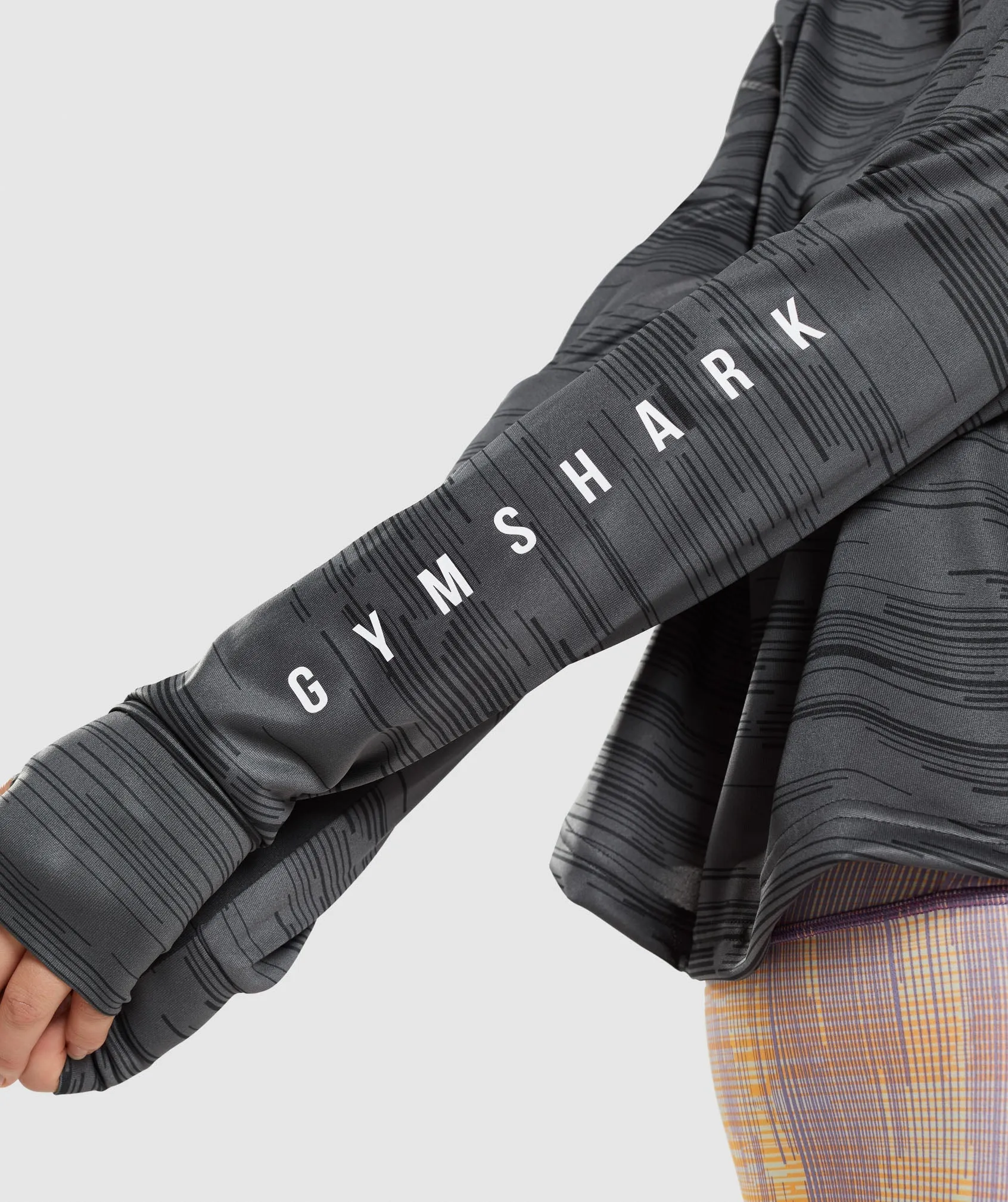 Gymshark Sport Loose Long Sleeve T-Shirt - Black Print