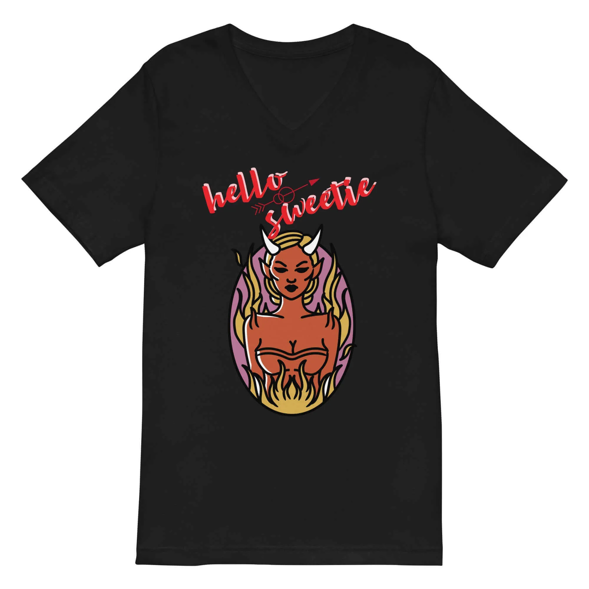 Hello Sweetie Short Sleeve V-Neck T-Shirt