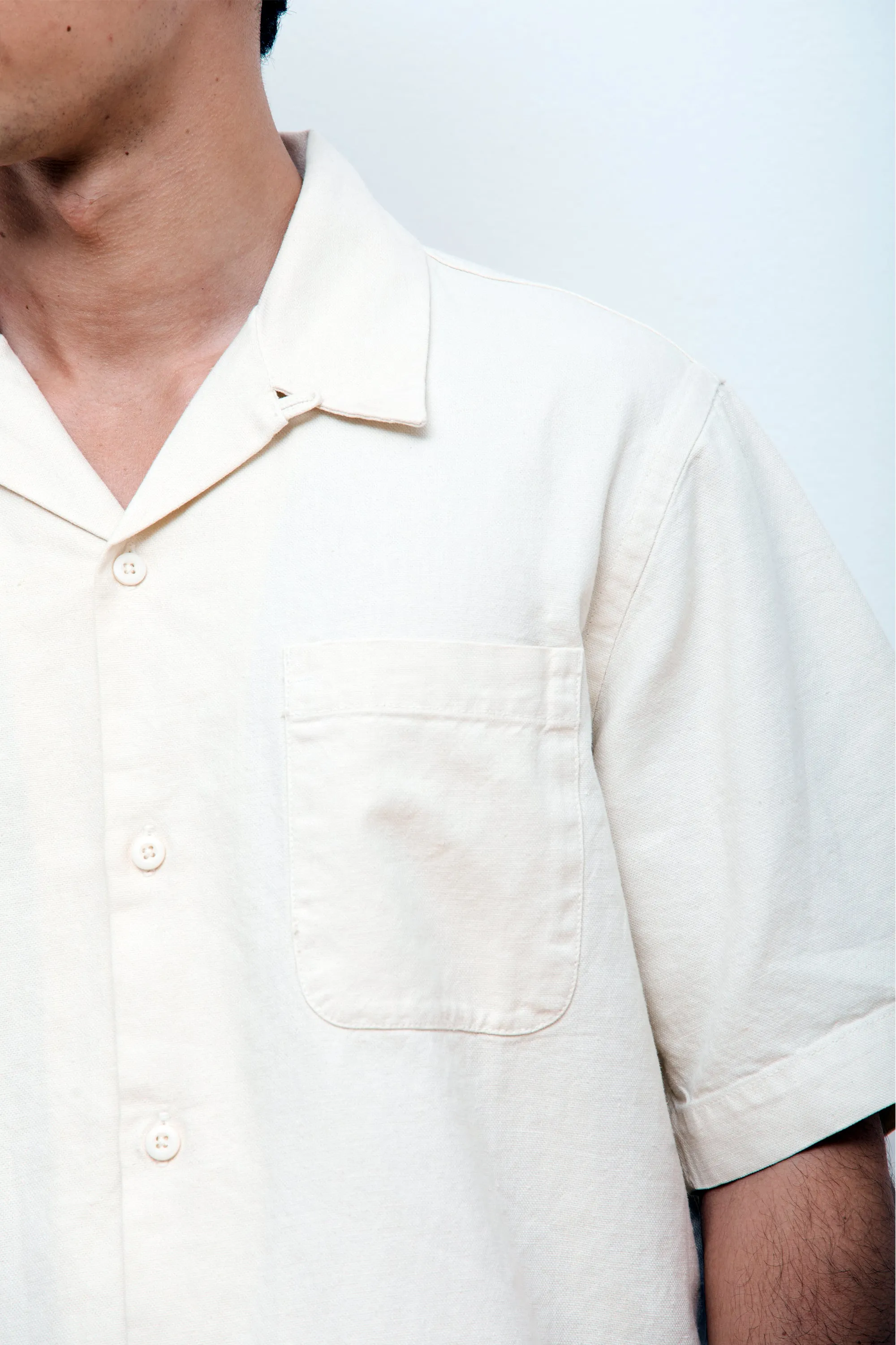 Hemp Camp Collar Shirt Ecru