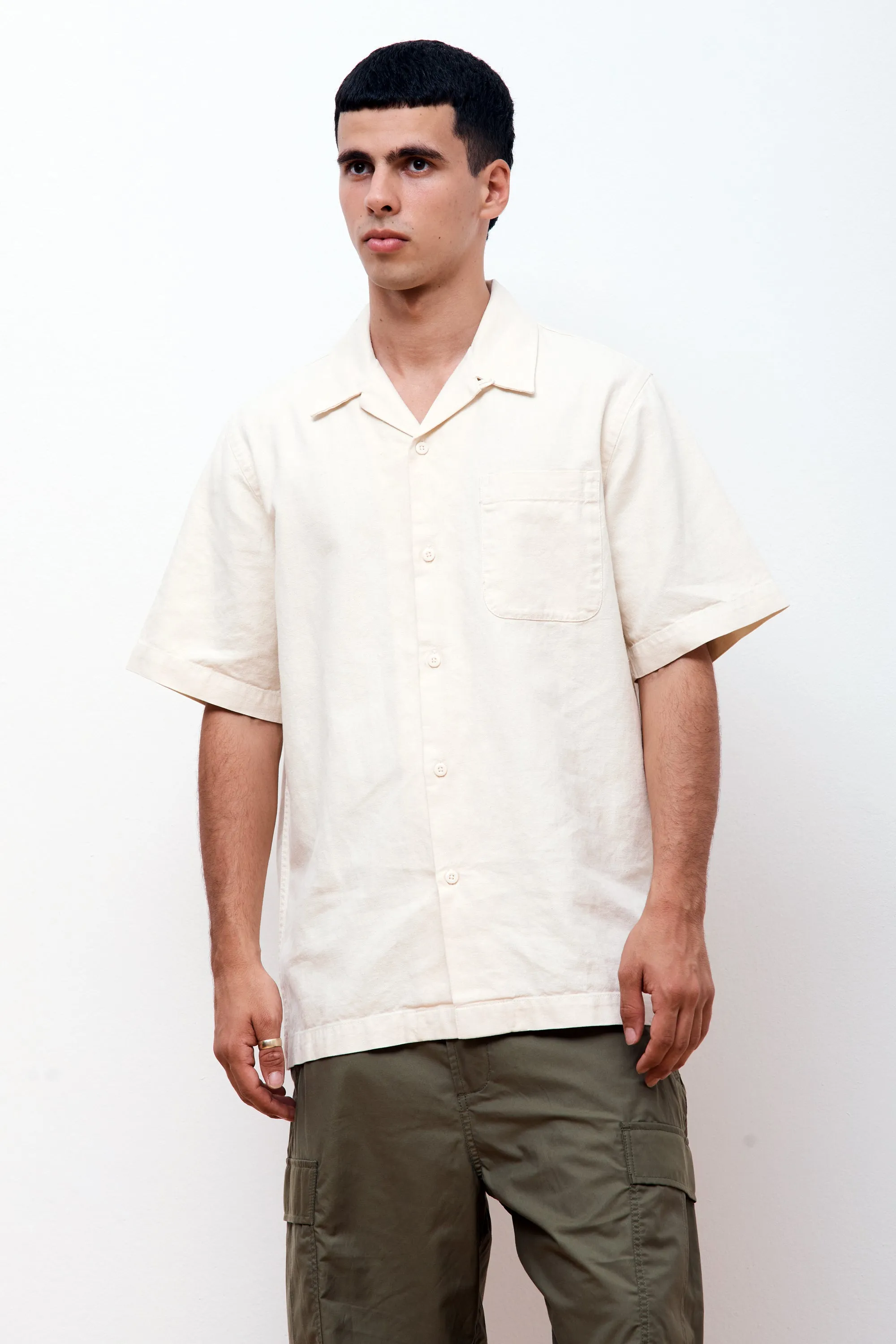 Hemp Camp Collar Shirt Ecru