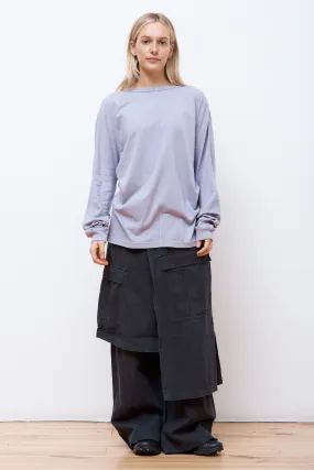 Hemp Cross Oversized L/S T-Shirt Purple Ash