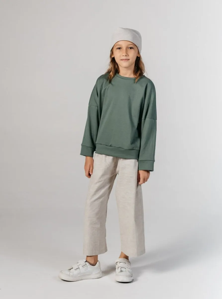 Hemp culottes pants in Beige