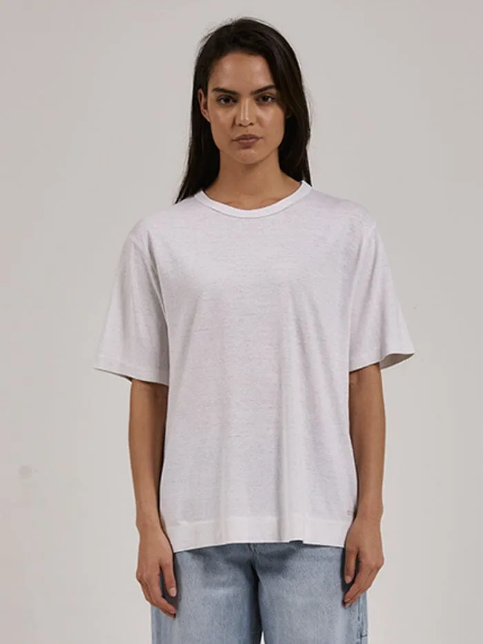 Hemp Lightweight Box Fit Tee - White