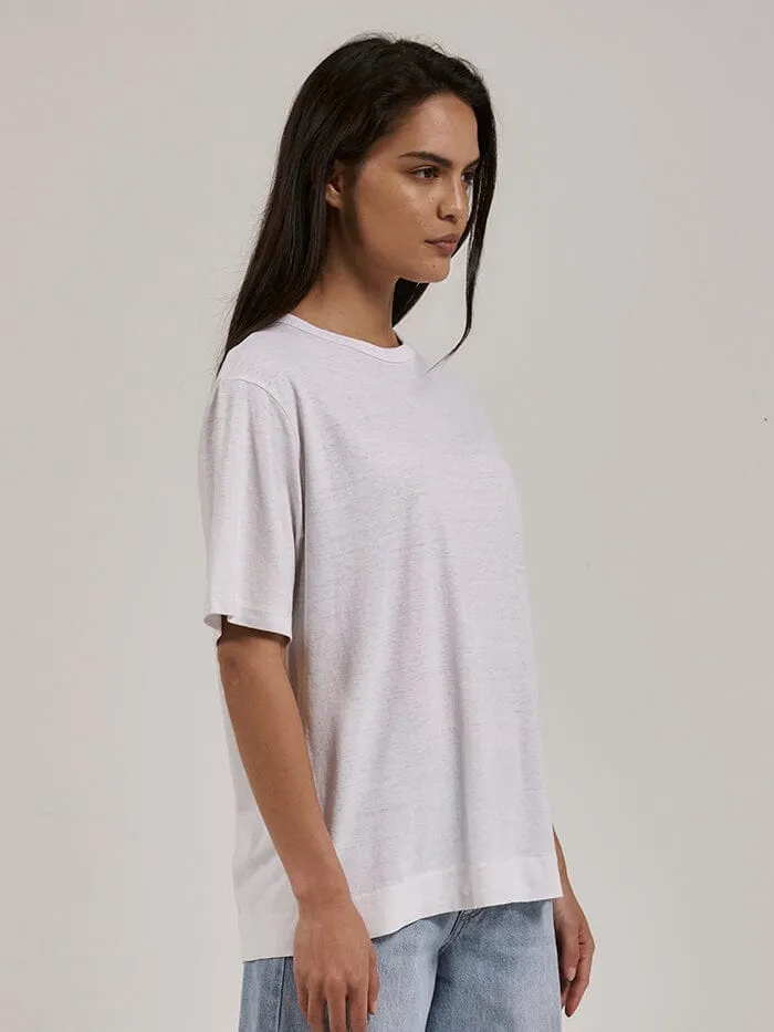 Hemp Lightweight Box Fit Tee - White