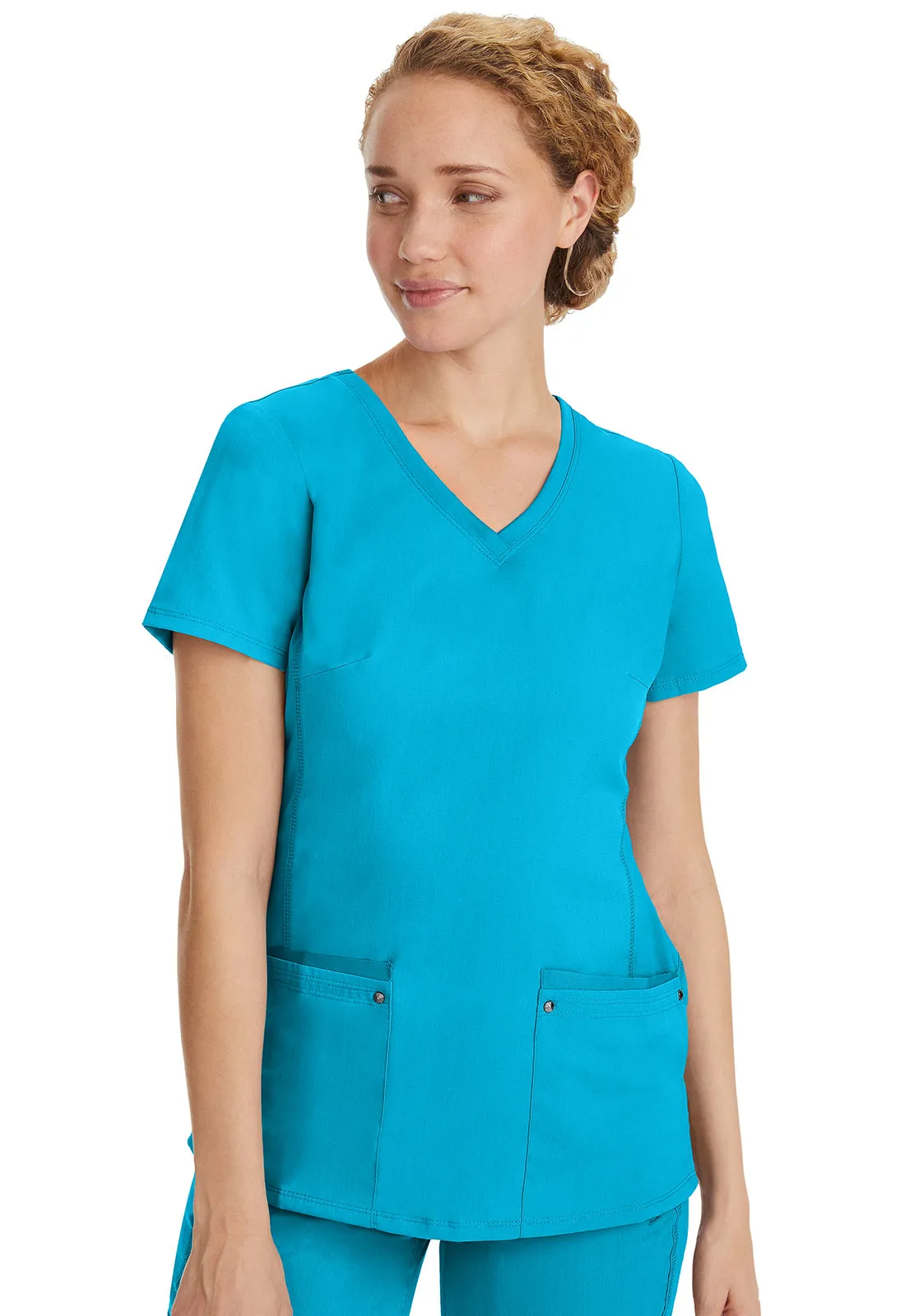 HH Purple Label Women's Juliet V-Neck Yoga Scrub Top 2245