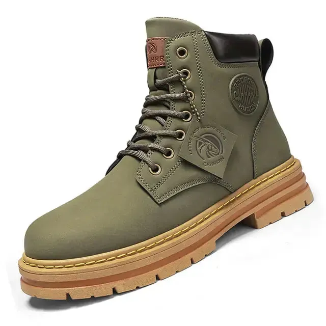 High Top Boots Men's Leather Shoes