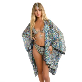 Holographic Sequin Kimono