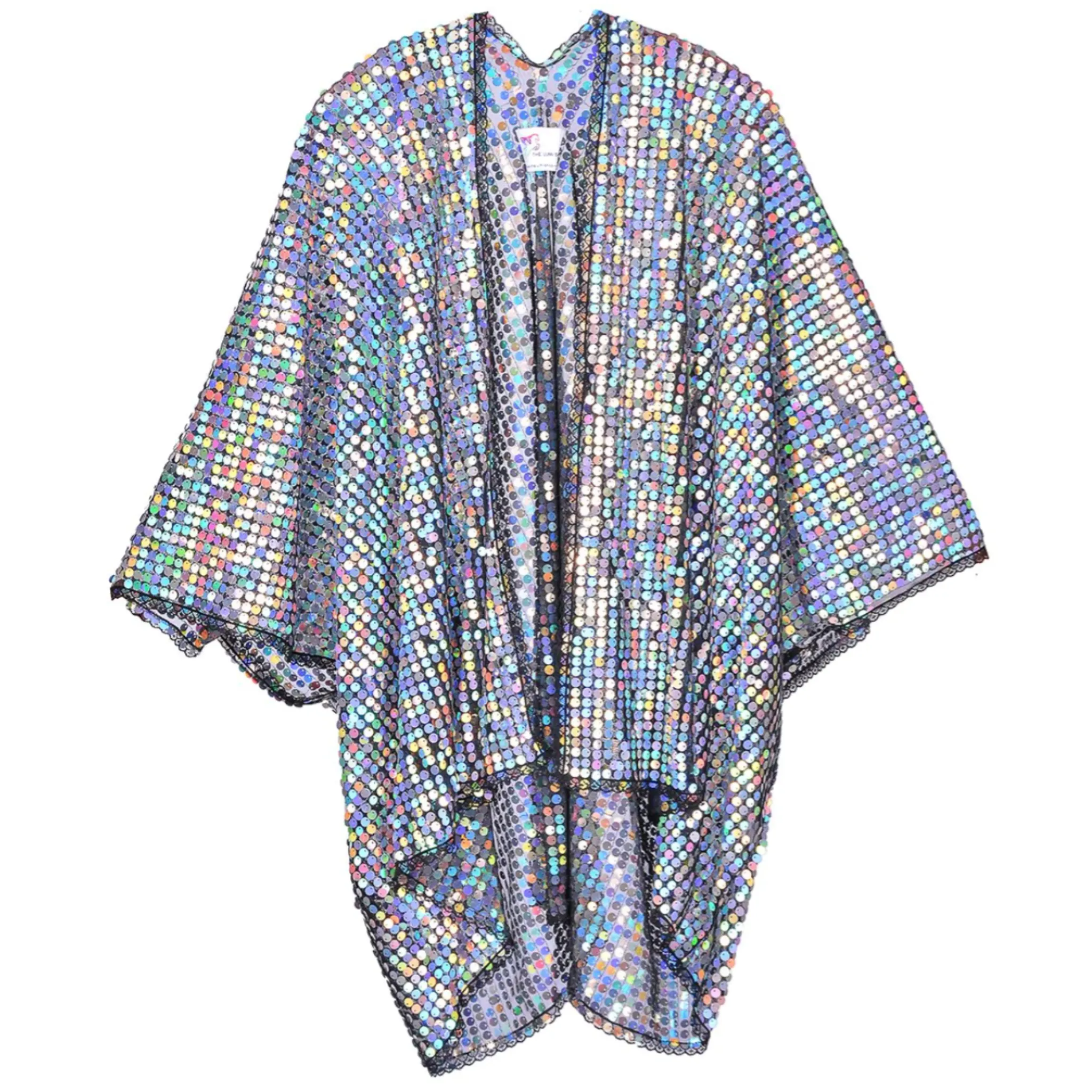 Holographic Sequin Kimono