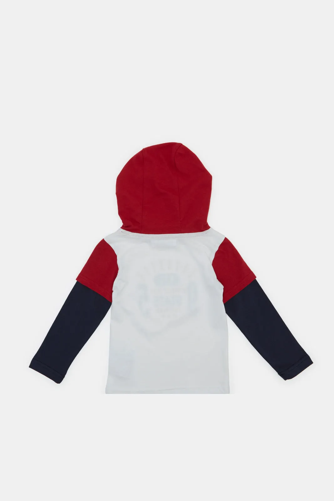 Infant Boys White Hooded T-Shirt