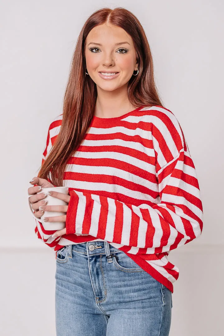 Jumping For Joy Striped Sweater Top