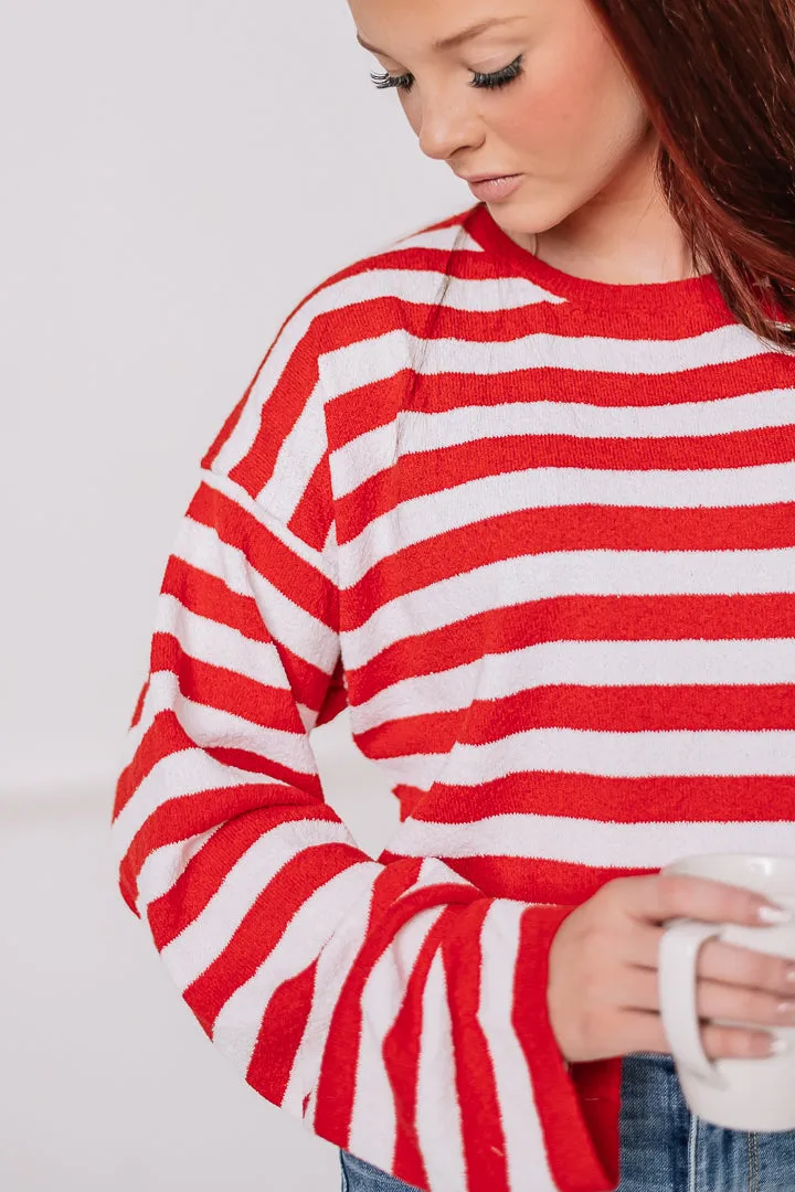 Jumping For Joy Striped Sweater Top