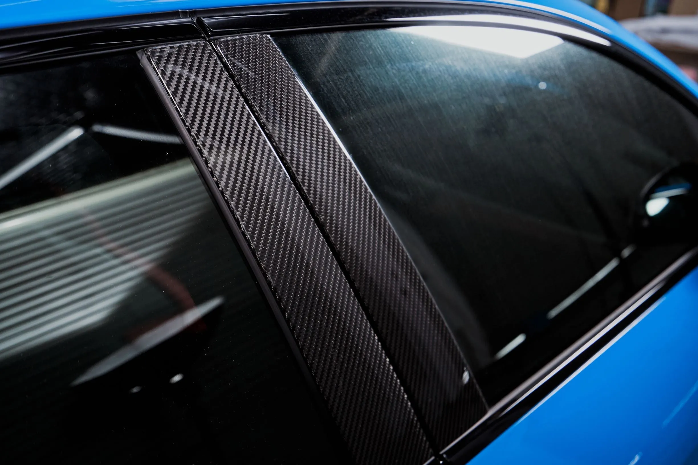 Karbel Carbon Dry Carbon Fiber Window Pillar Panel Trim Set for Audi S4 & A4 S Line 2020-ON B9.5