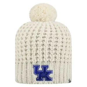 Kentucky Wildcats TOW Women's Ivory "Slouch" Style Soft Knit Poofball Beanie