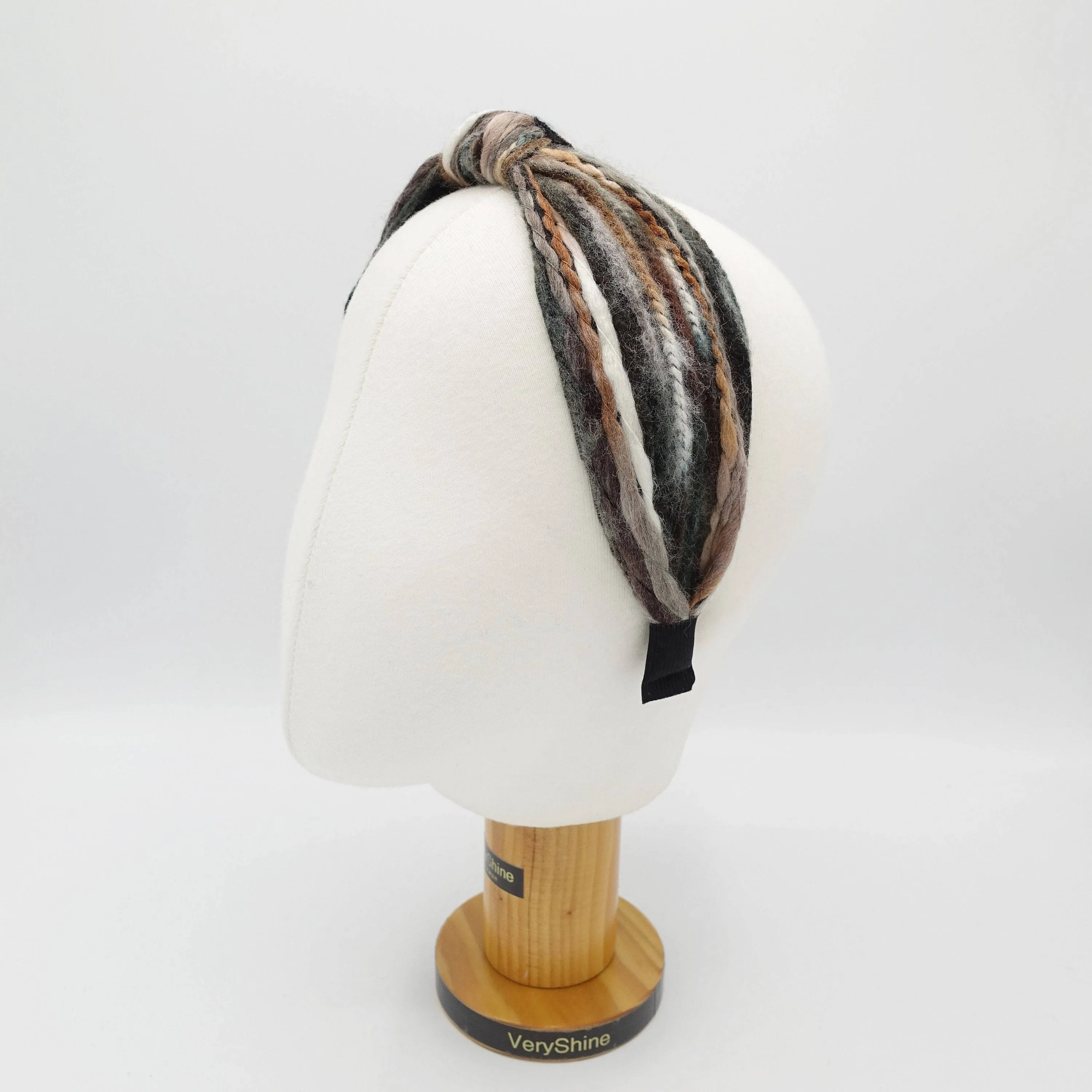 knit stripe knot headband