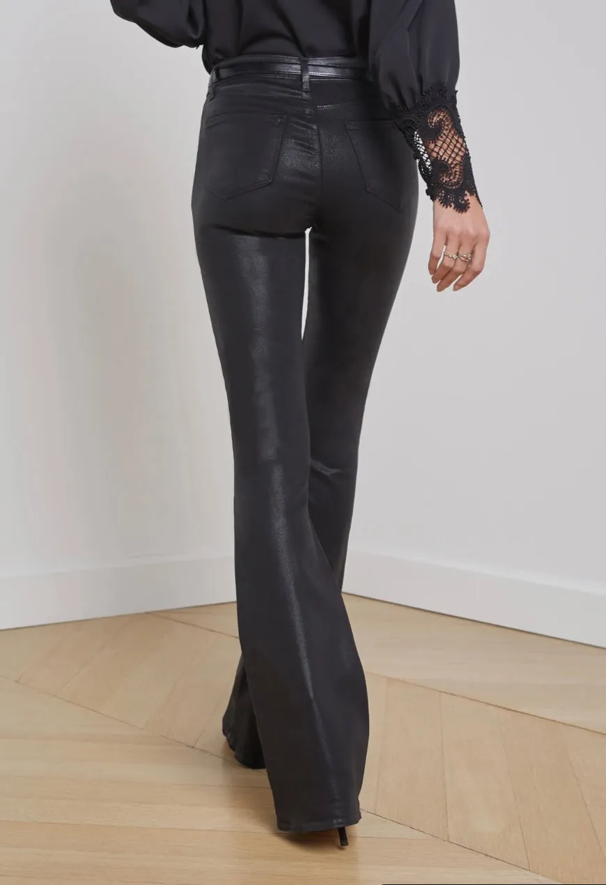 La2707 Marty High Rise Flare Jean - Noir Coated