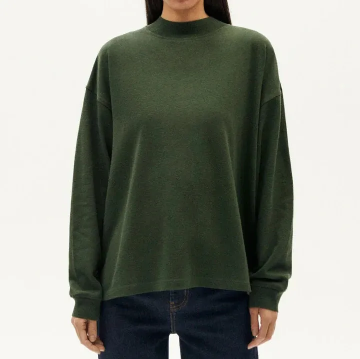 LAST ONE in 40 - Freire Hemp Longsleeve - Bottle Green