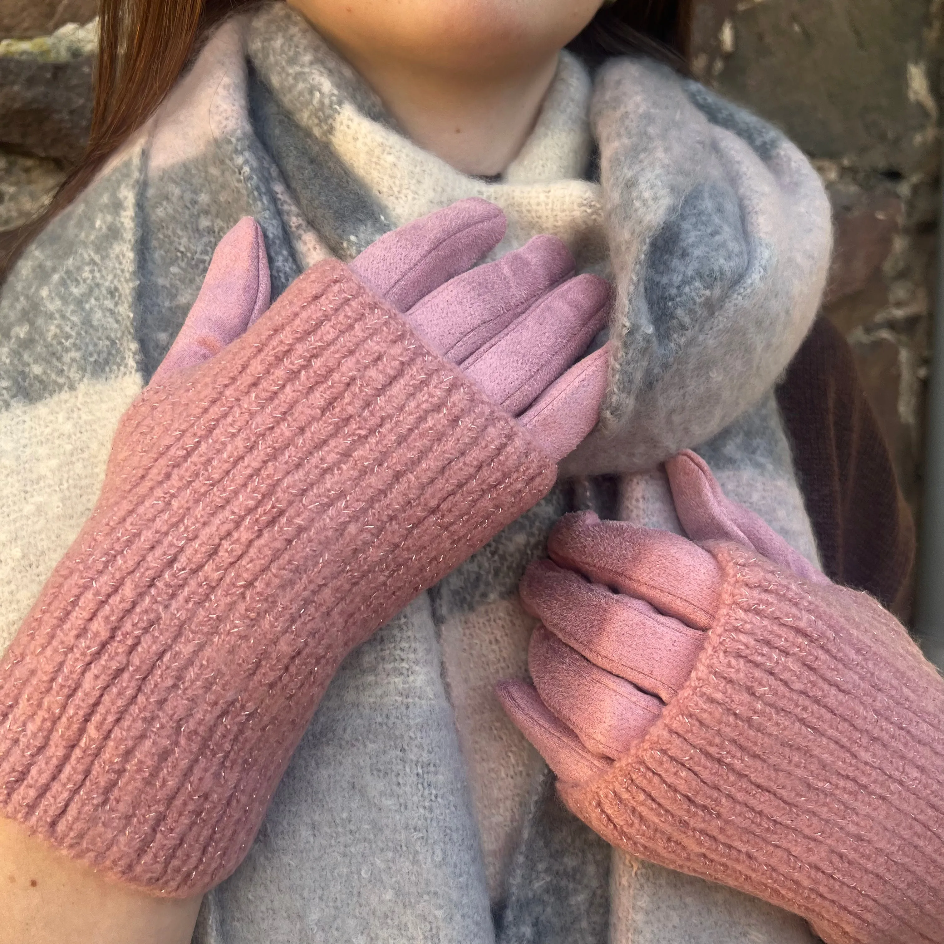 Layered Pink Gloves