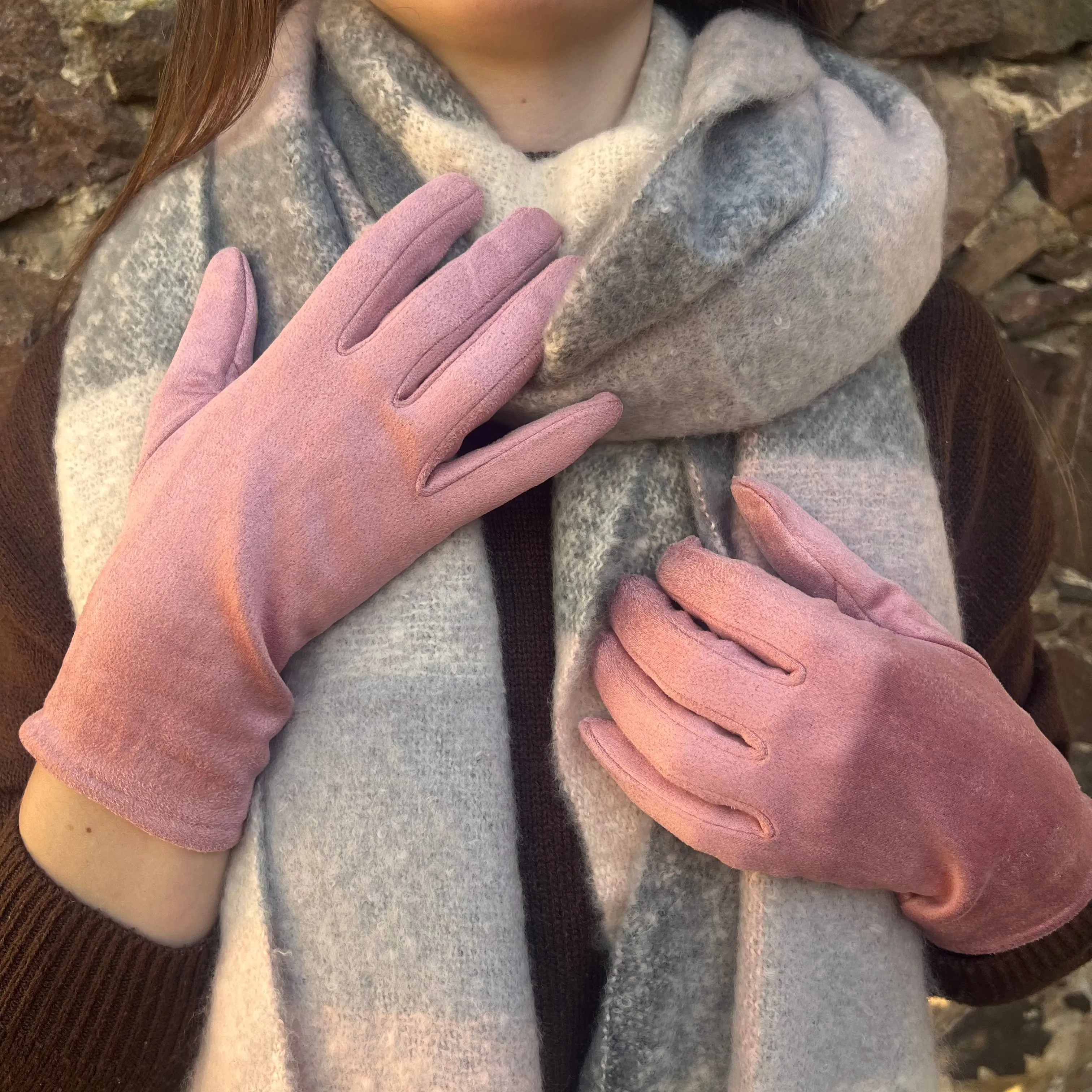 Layered Pink Gloves