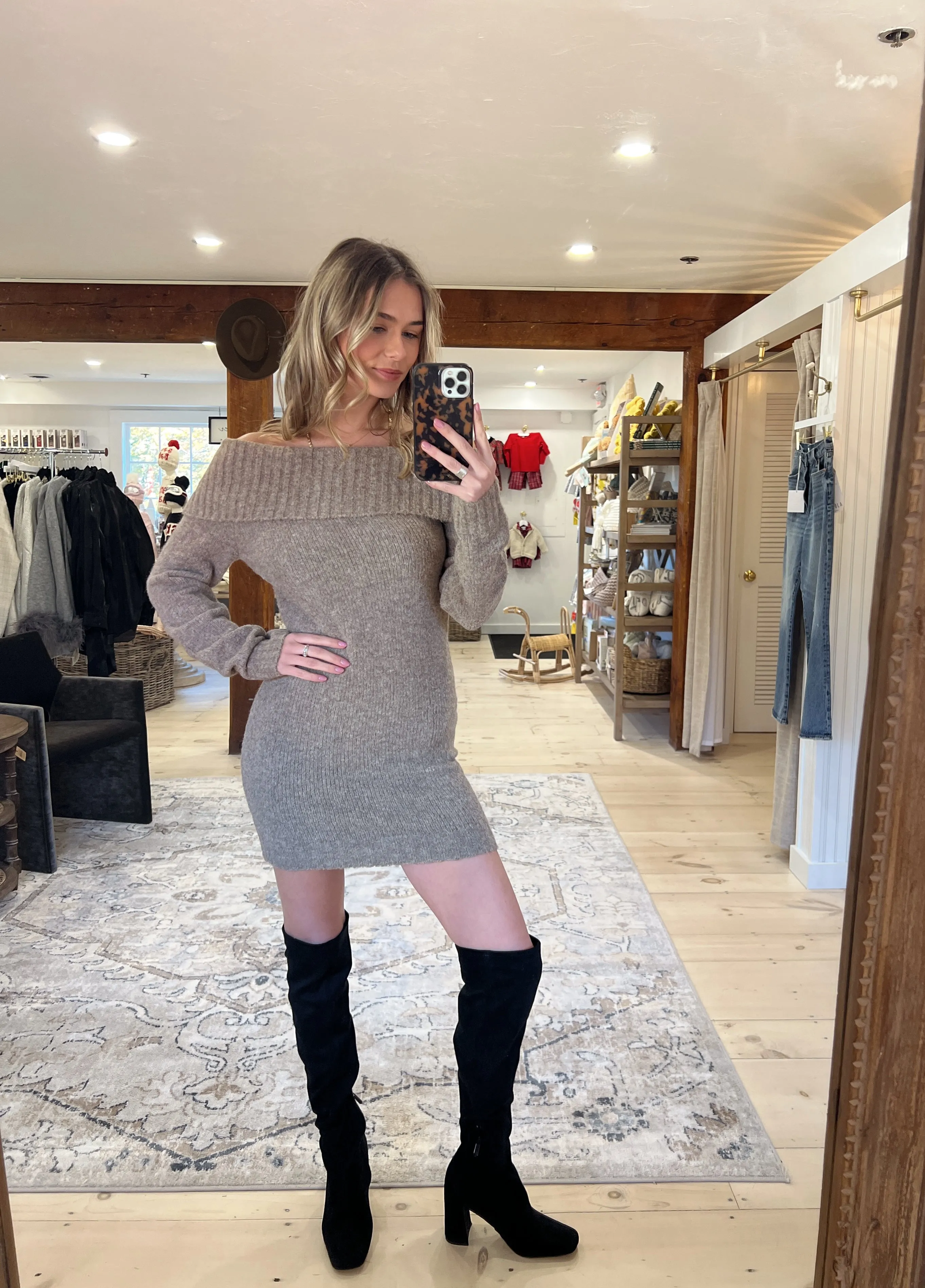 Leya sweater dress Taupe