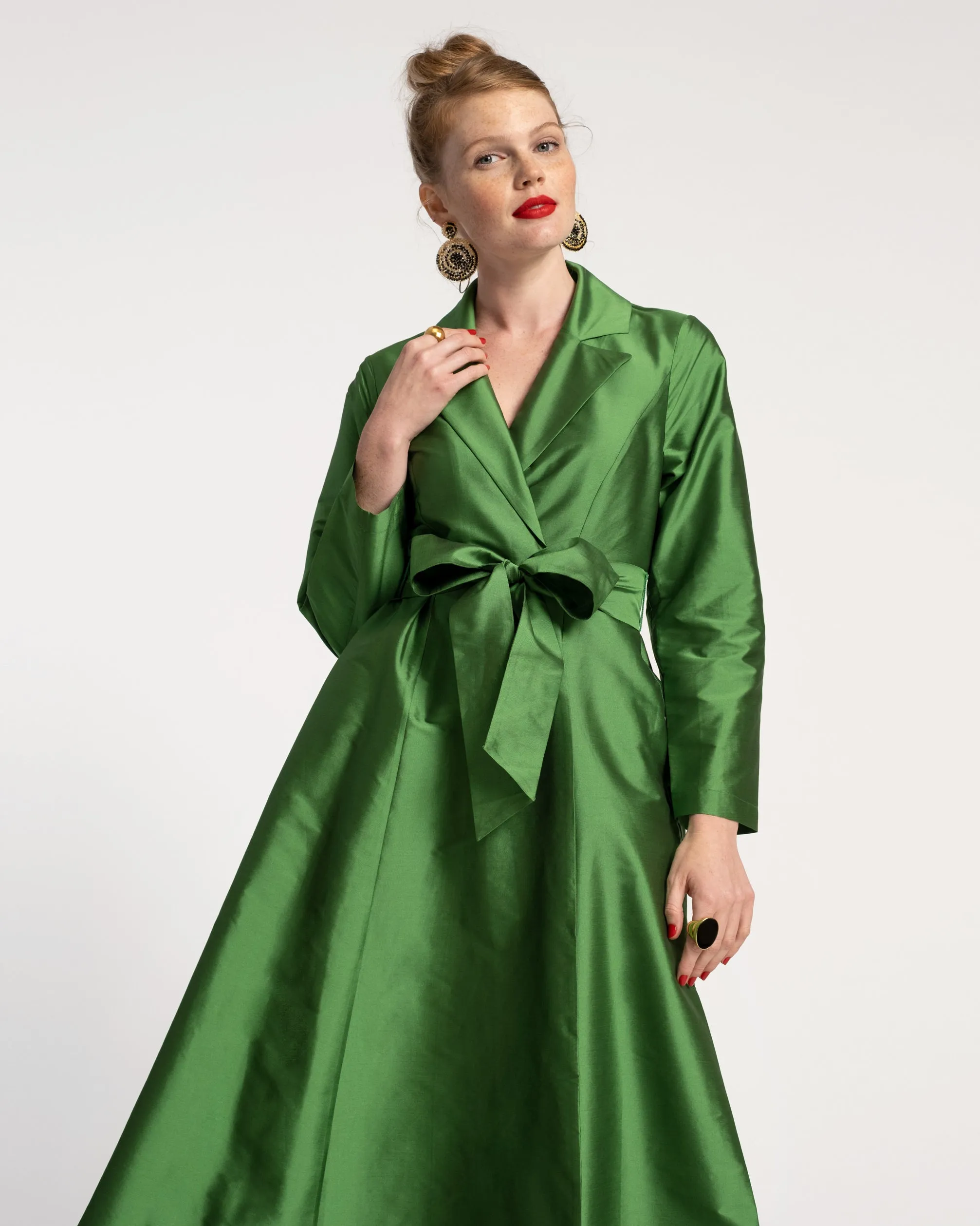 Lucille Wrap Dress Emerald