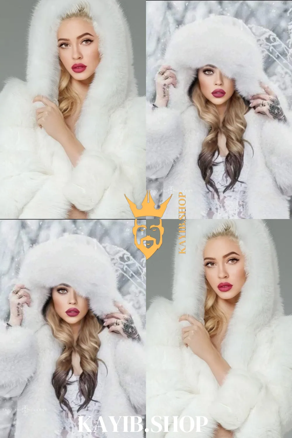 Luxury white Rabbit Fur Car Coat for women and mens- Stay Warm and Stylish this Fall - Genuine Softness Guaranteed