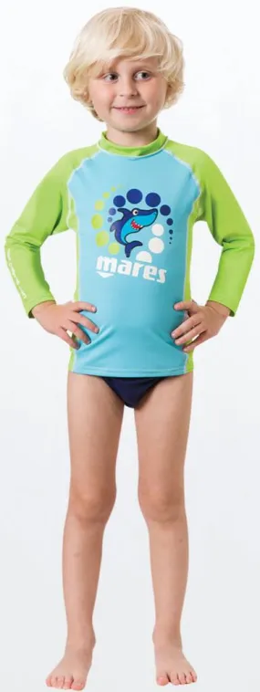 Mares Rash Guard Long Sleeve (Boys Aged 2 to 7) with UPF 50  Protection