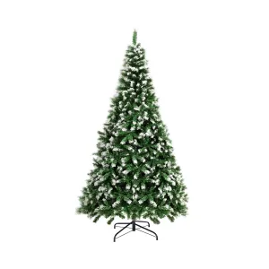 Mazam Christmas Tree 2.1M 7FT Xmas Trees Snowy Decorations Green 1050 Tips