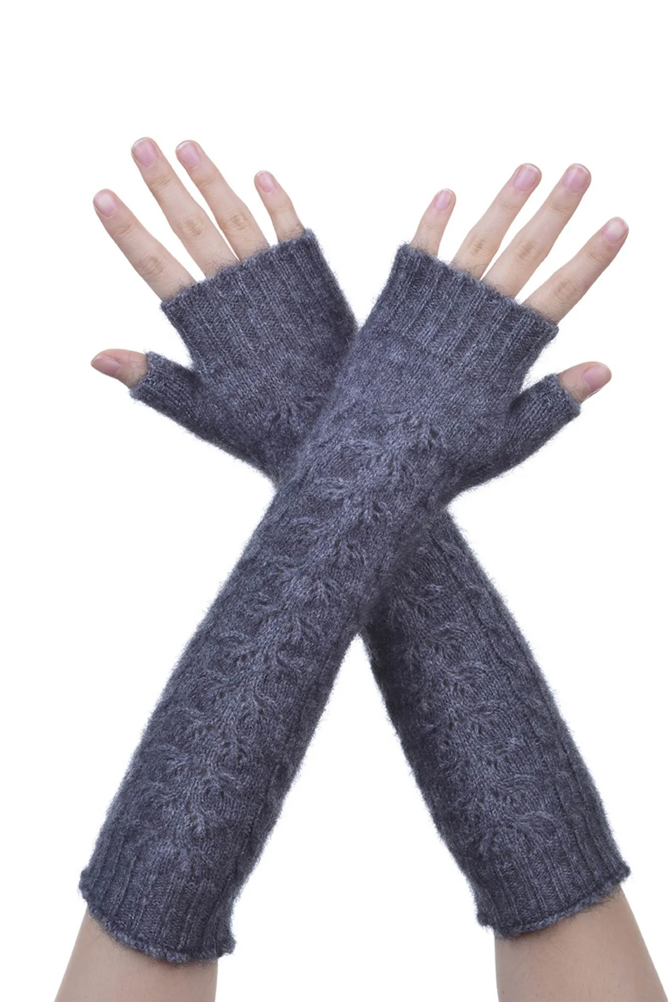 McDonald - Merino Wool & Possum Fur Long Fingerless Glove